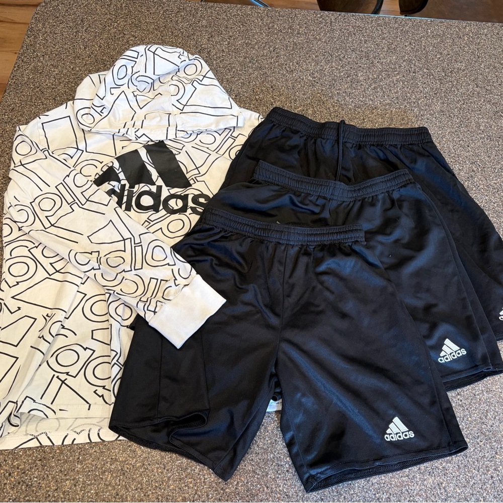 Boys Adidas Hoodie and Shorts Set